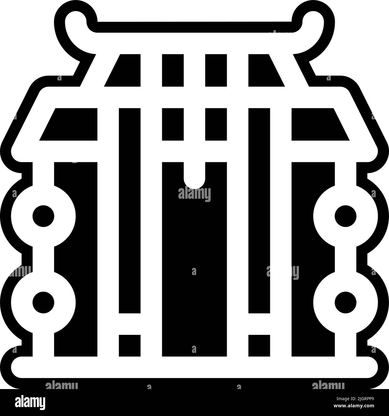 Icône de la porte de mariage chinoise . Illustration de Vecteur