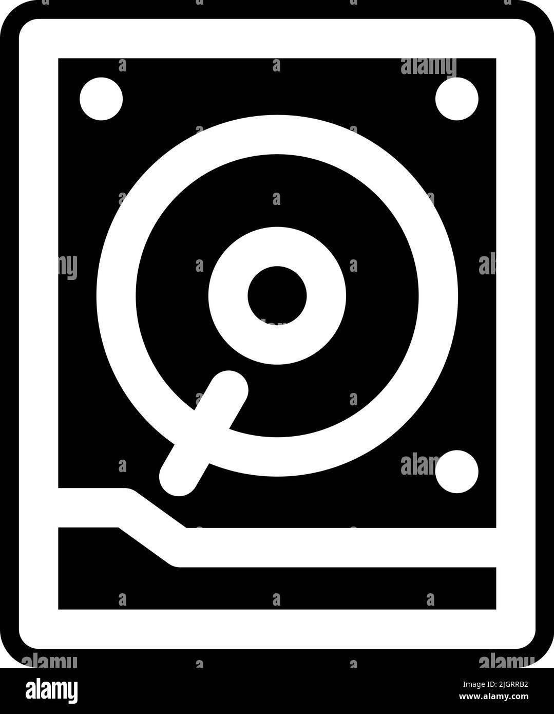 Icône du disque dur matériel de l'ordinateur . Illustration de Vecteur
