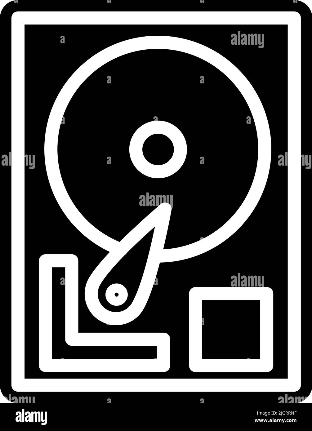 Icône périphériques et électronique du disque dur . Illustration de Vecteur