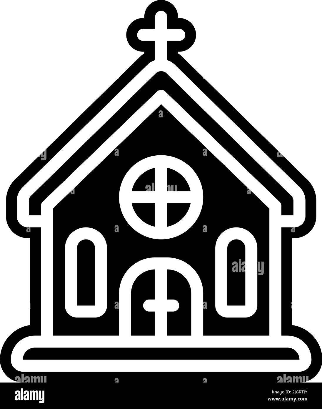 Icône de l'église de Pâques . Illustration de Vecteur