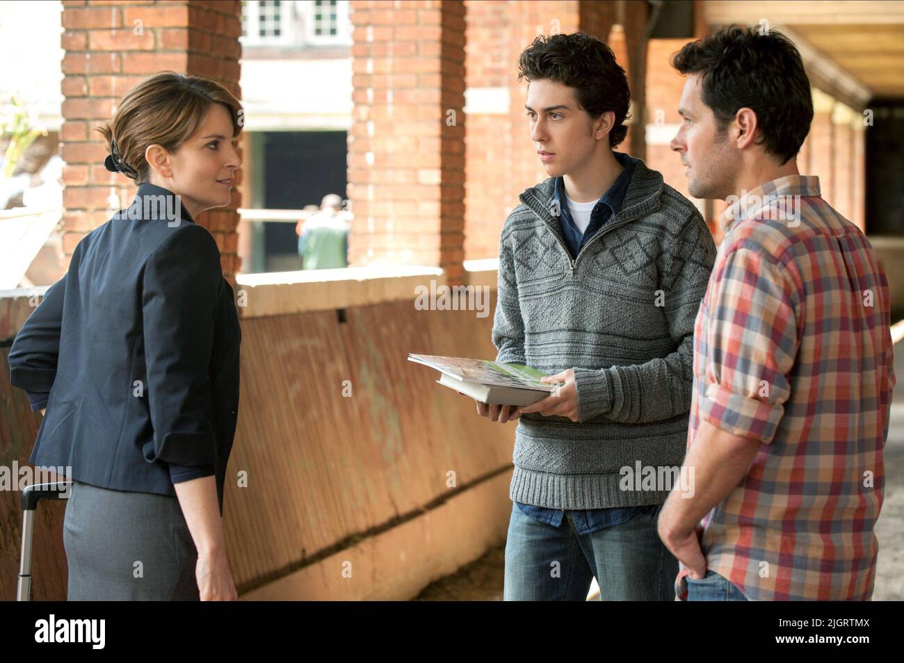 TINA FEY, NAT WOLFF, Paul Rudd, ADMISSION, 2013 Banque D'Images