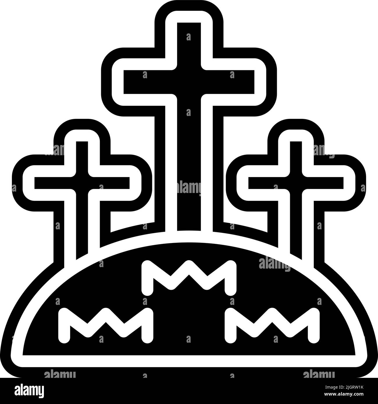 Icône Croix de Pâques . Illustration de Vecteur
