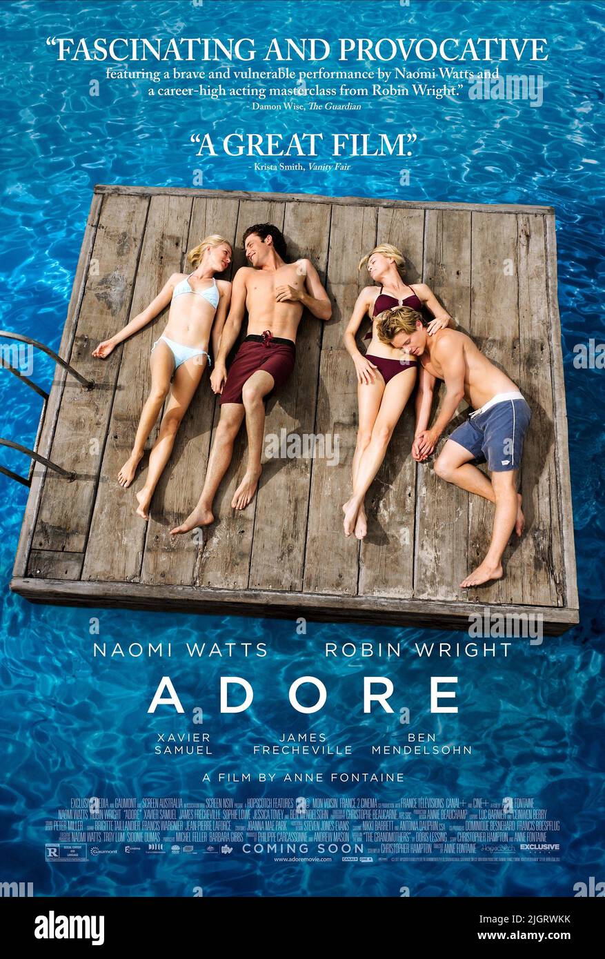 NAOMI WATTS, JAMES FRECHEVILLE, ROBIN WRIGHT, XAVIER SAMUEL POSTER, adorent, 2013 Banque D'Images