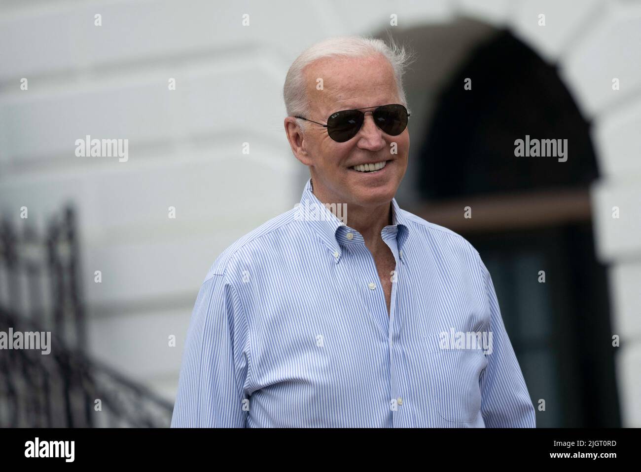 Washington, DC, Etats-Unis, 12 juillet 2022, Le président des États-Unis Joe Biden accueille le pique-nique du Congrès à la Maison Blanche à Washington, DC mardi, 12 juillet 2022. (Photo de Chris Kleponis/Pool/ABACAPRESS.COM) Banque D'Images