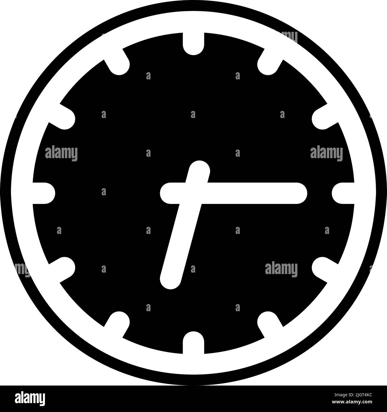Icône de l'horloge du Ramadan . Illustration de Vecteur