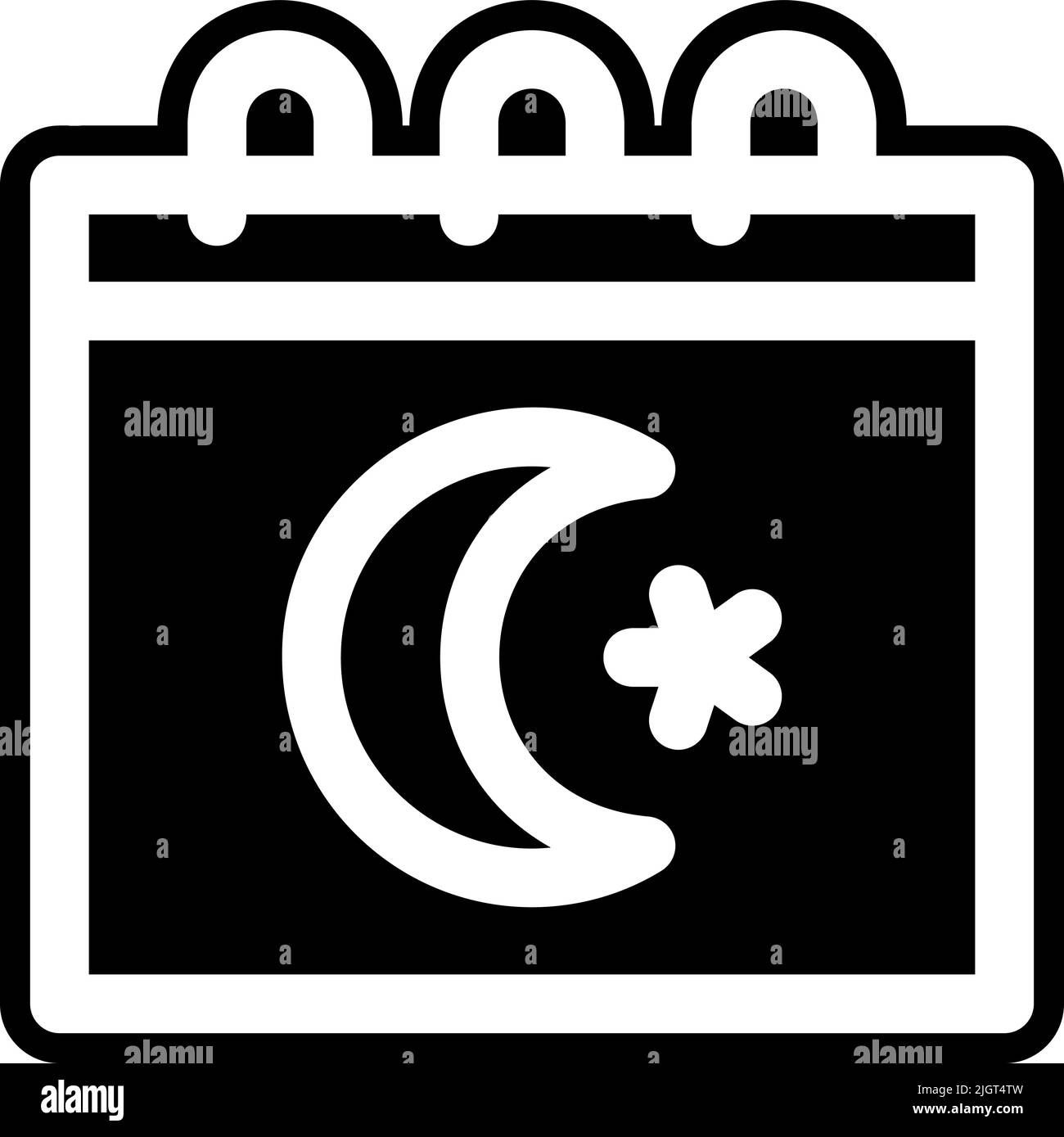 Icône du calendrier du Ramadan . Illustration de Vecteur