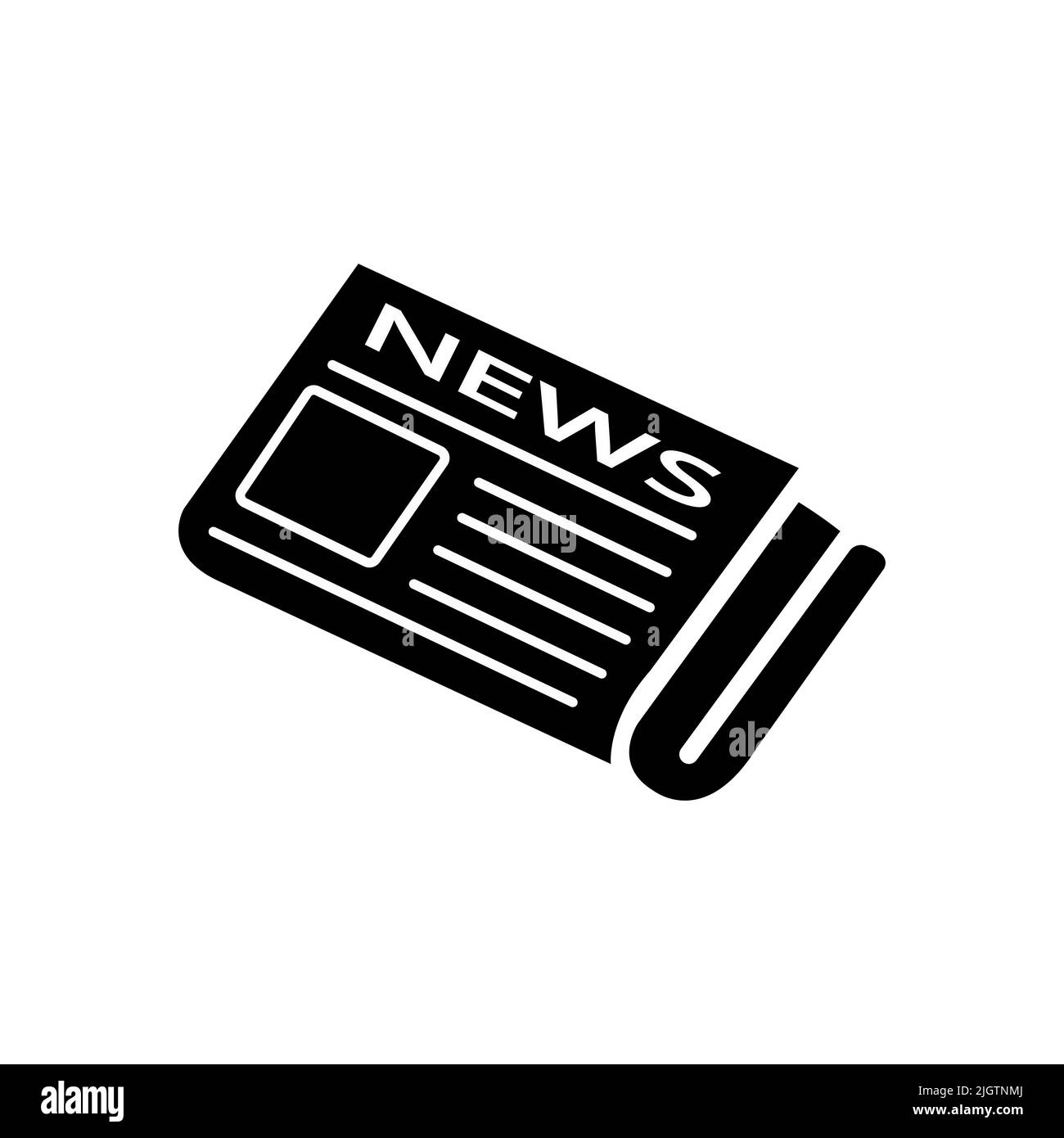 Icône Journal. L'illustration vectorielle peut être utilisée pour les sujets de journalisme, de reportage, d'actualité Illustration de Vecteur