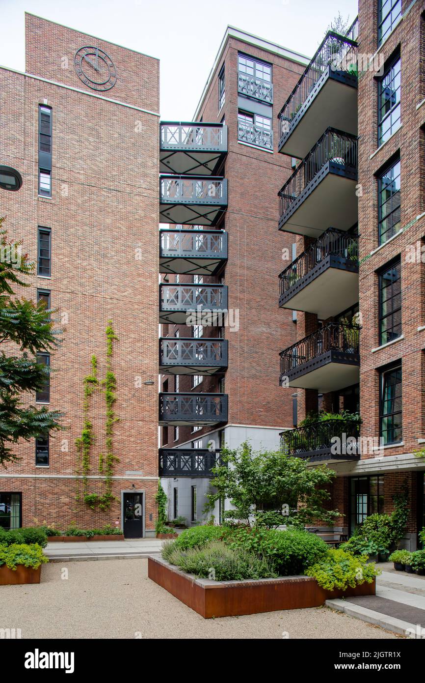 Impression de Little C ( Little Coolhaven) un projet de construction avec des maisons et des bureaux à Rotterdam, aux pays-Bas Banque D'Images
