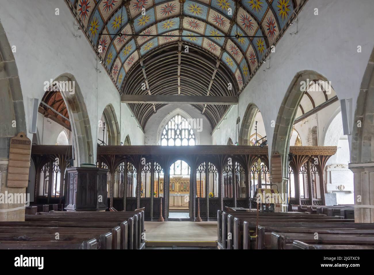 Angleterre, Devon, Hartland, église St.Neckan, « Cathédrale du Devon du Nord » Banque D'Images