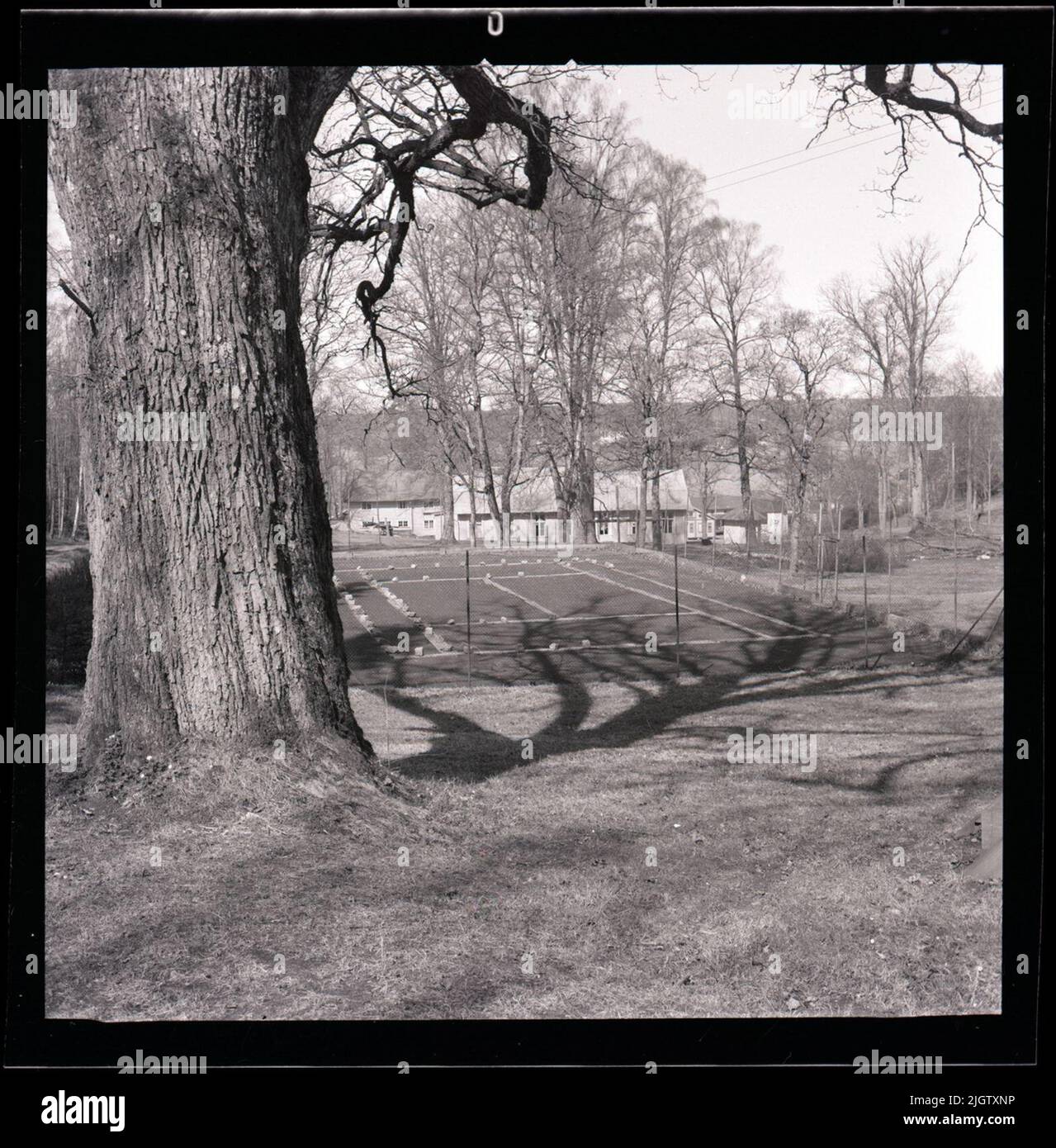 Gustafsberg comme indiqué: 'Le court de tennis de Gustavsberg avril 1961' .. Banque D'Images