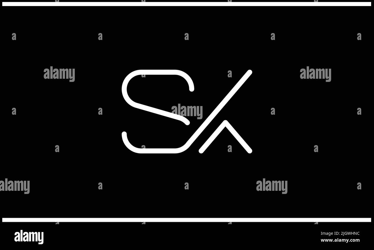 SK, KS lettres abstraites logo Monogramme Illustration de Vecteur