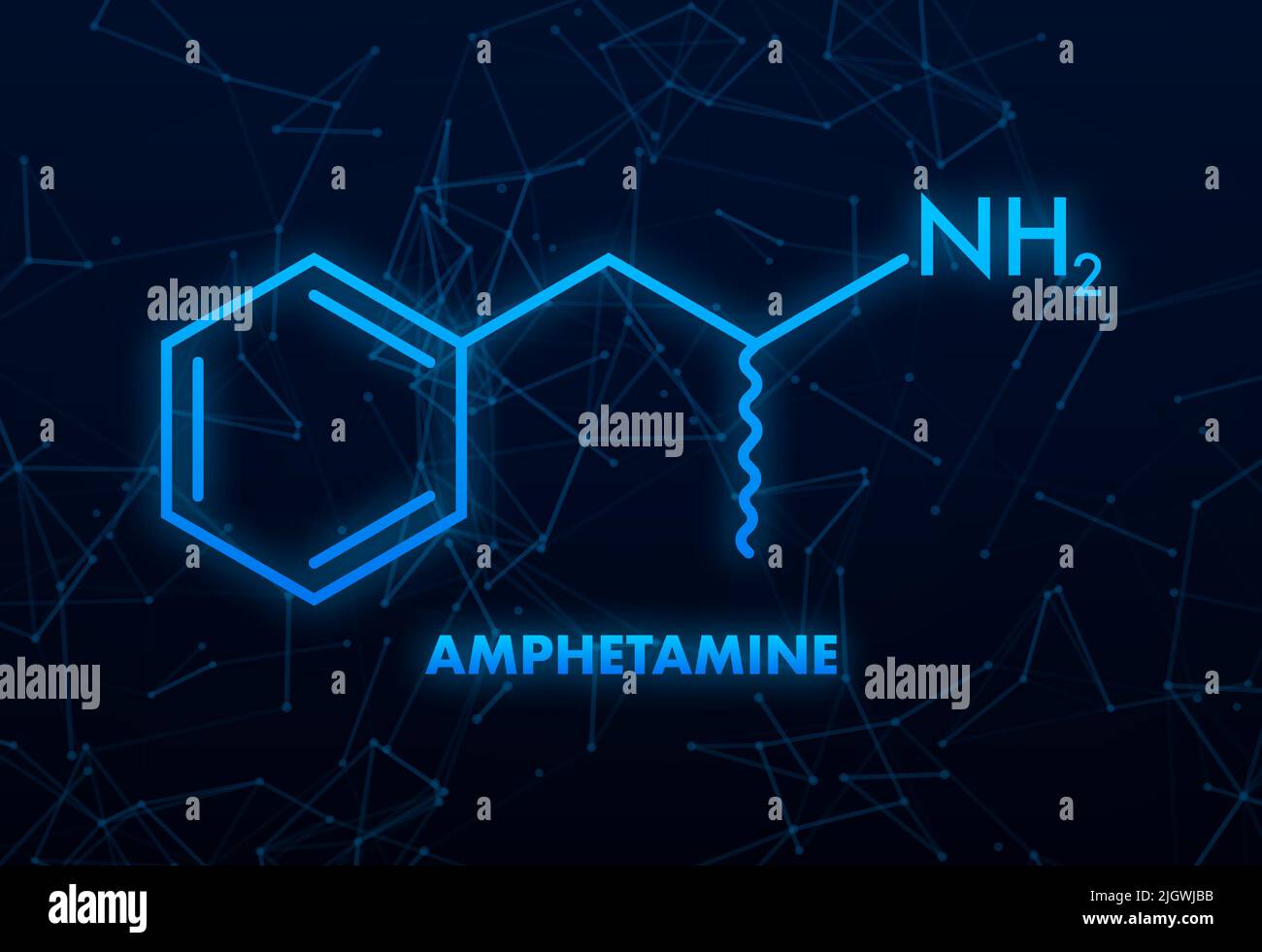 Formule d'amphétamine. Icône avec formule amphétamine. Illustration vectorielle Illustration de Vecteur