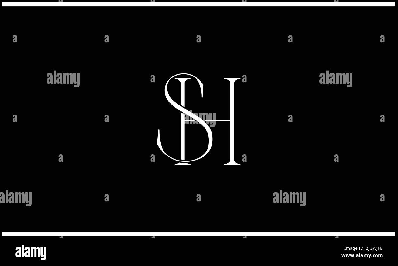 SH, HS lettres abstraites logo Monogramme Illustration de Vecteur