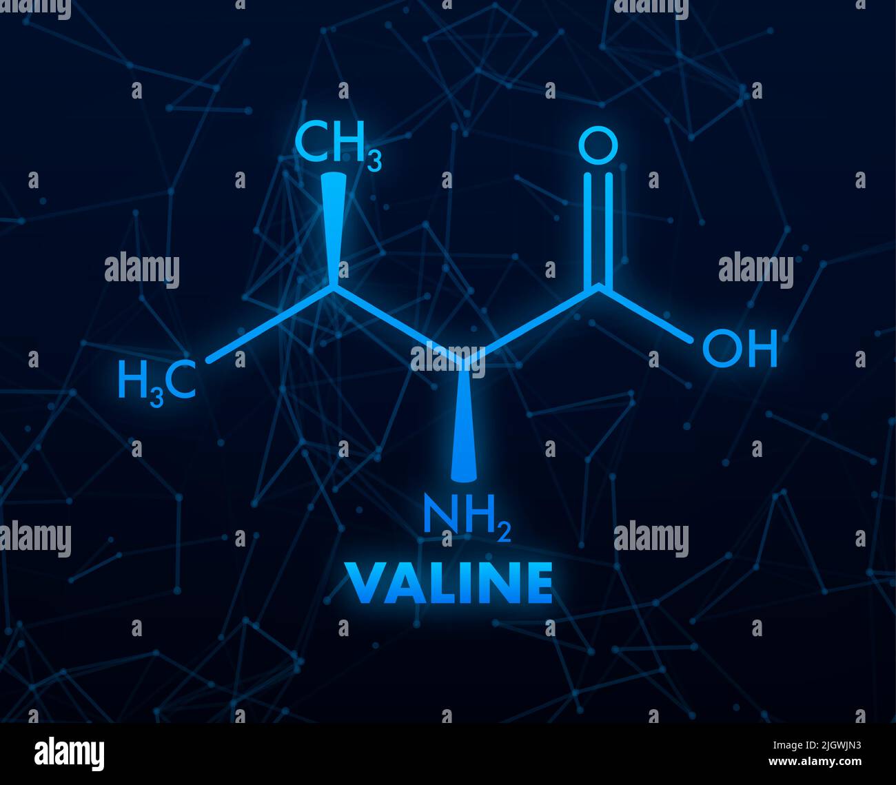 Formule valine pour le design médical. Formule valine, excellent design pour toutes les utilisations Illustration de Vecteur