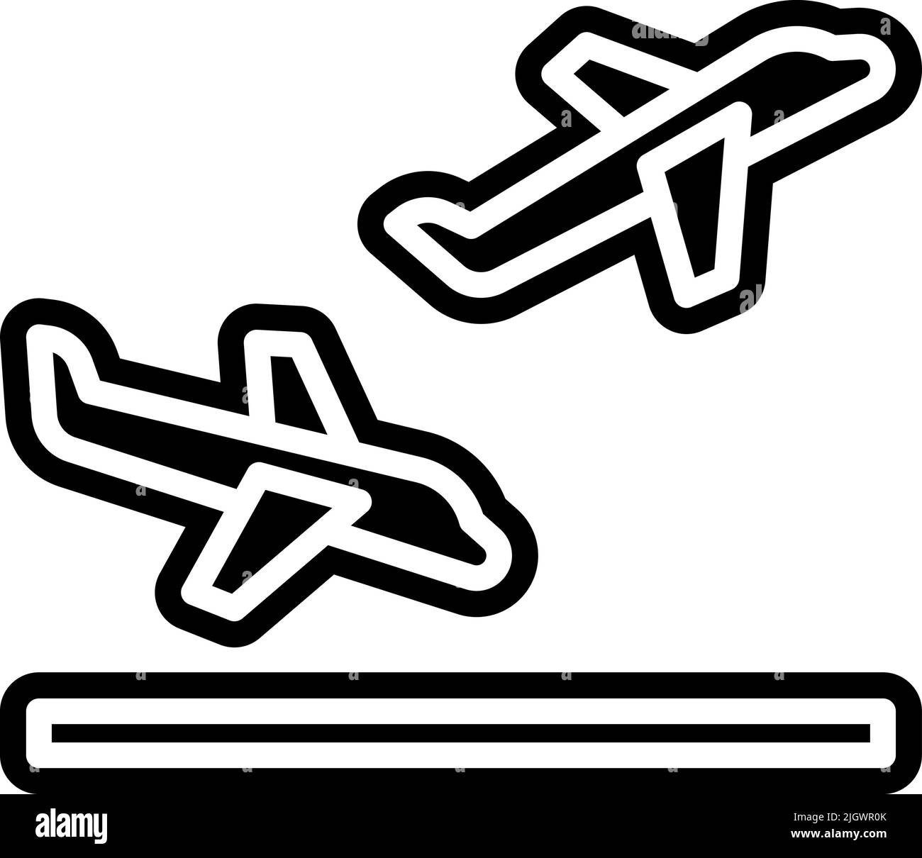 Icône de transport à l'aéroport . Illustration de Vecteur
