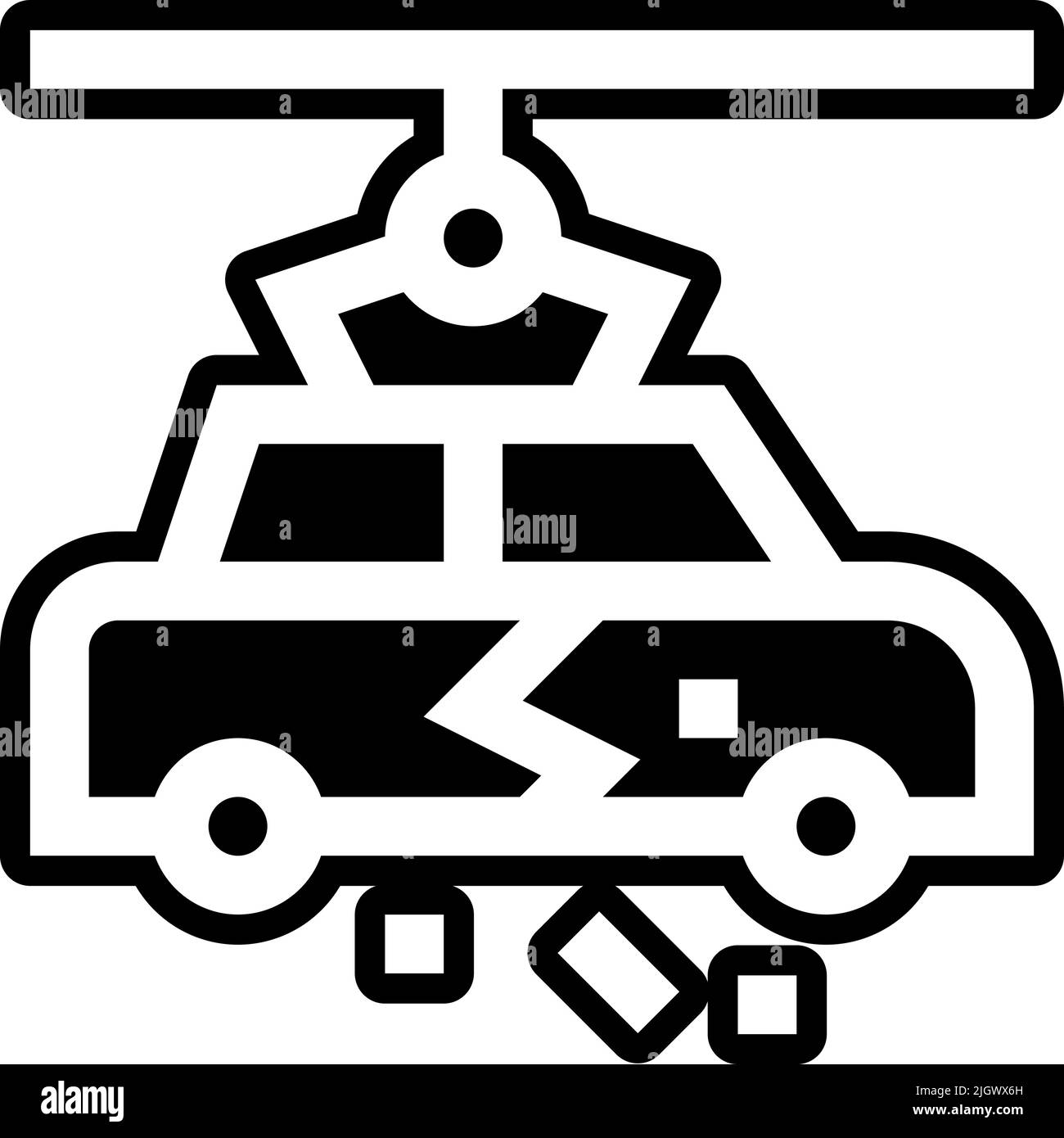 Icône de scrapyard économique circulaire . Illustration de Vecteur