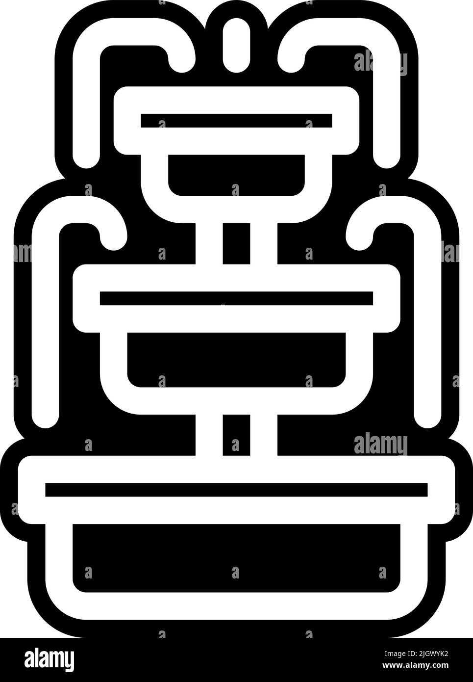 Ville commodités icône fontaine . Illustration de Vecteur