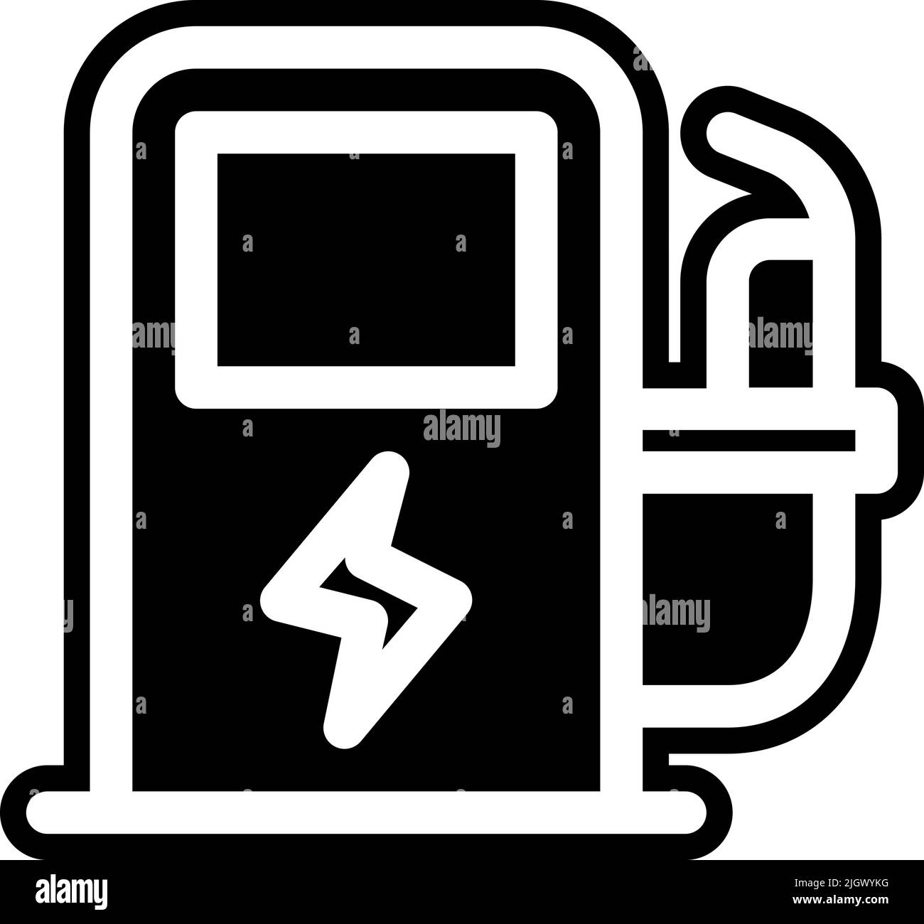 Icône de station de charge des équipements de la ville . Illustration de Vecteur