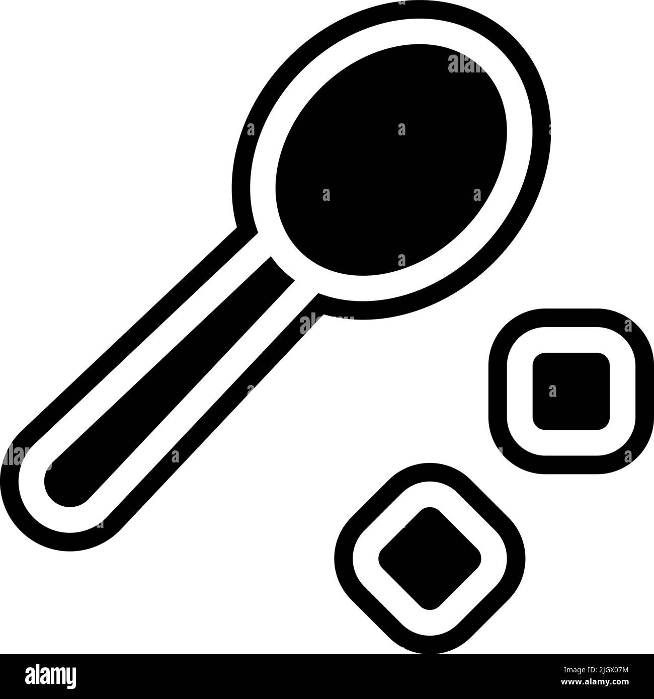 Icône des cubes de sucre du café. Illustration de Vecteur