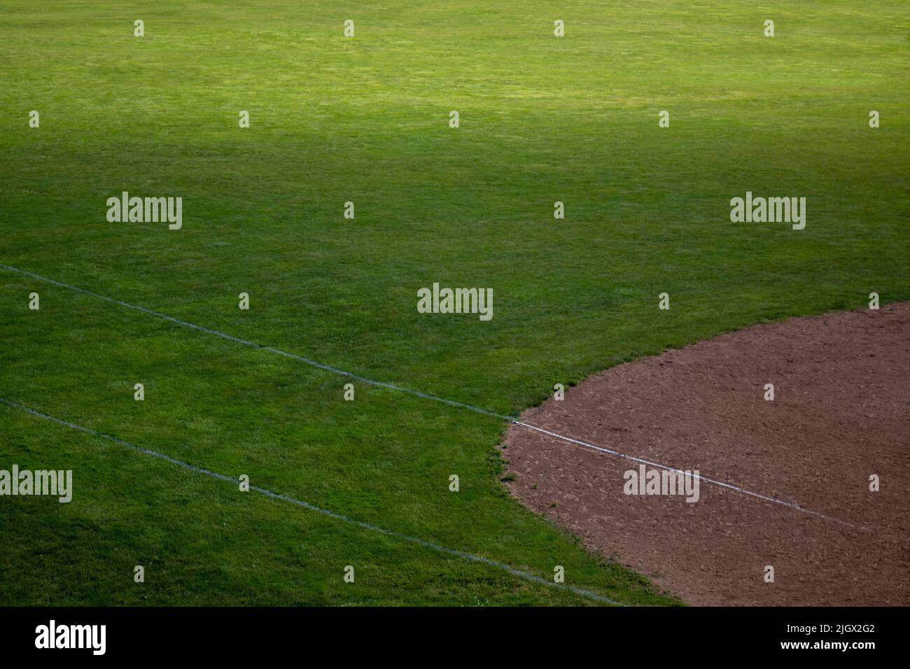 terrain de baseball en terre battue et pelouse Banque D'Images
