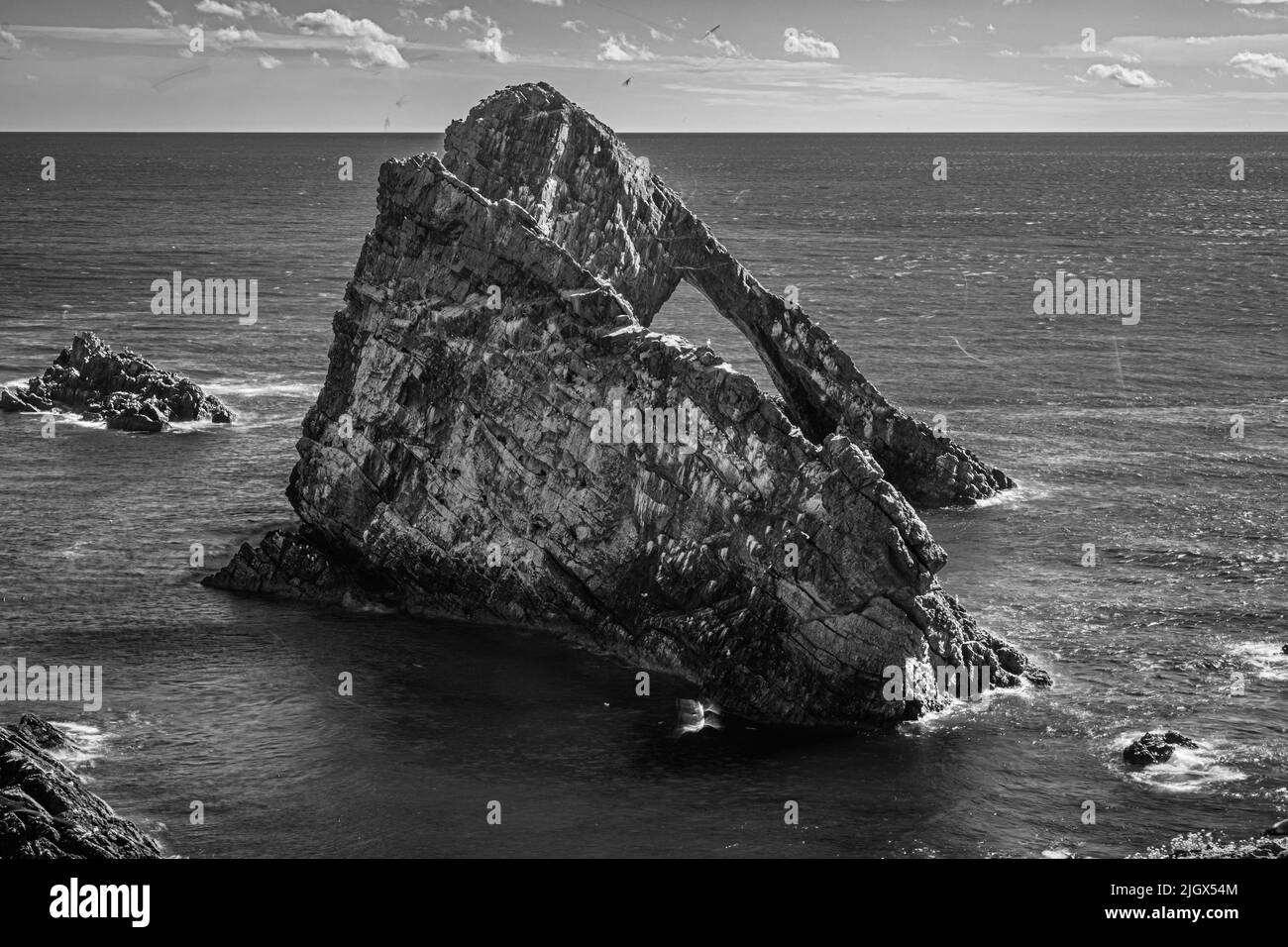 Bow Fiddle Rock, Portknokie, Moray, Écosse Banque D'Images