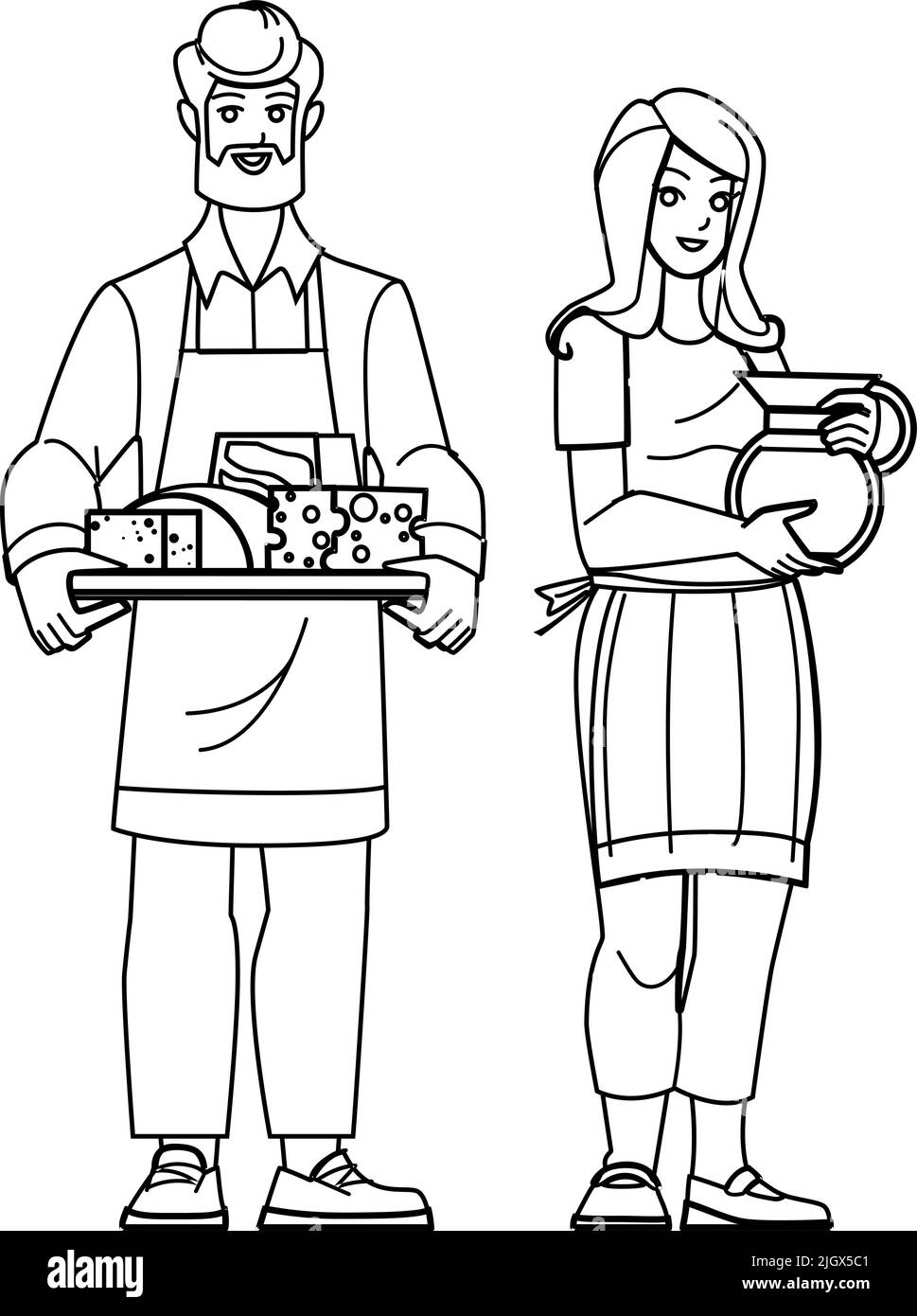 vecteur de fromage de lait fermier Illustration de Vecteur