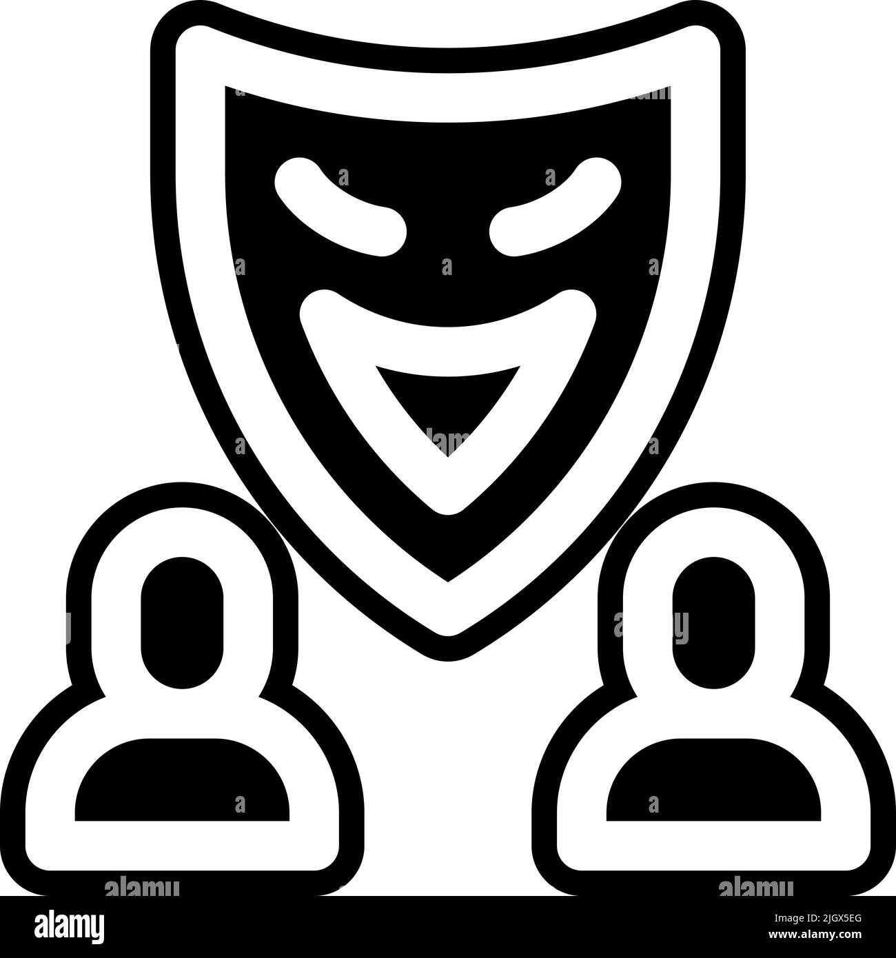 Icône de fraude aux fake news . Illustration de Vecteur