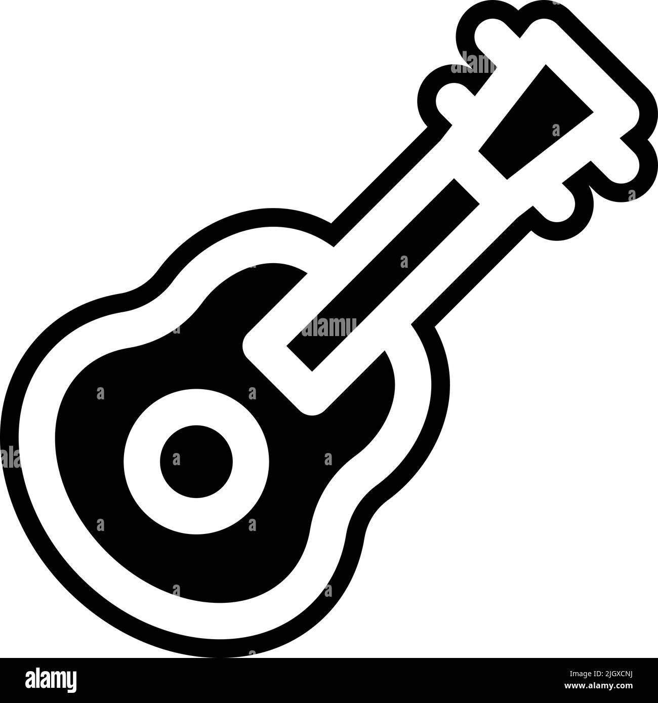 Icône guitare beaux-arts . Illustration de Vecteur