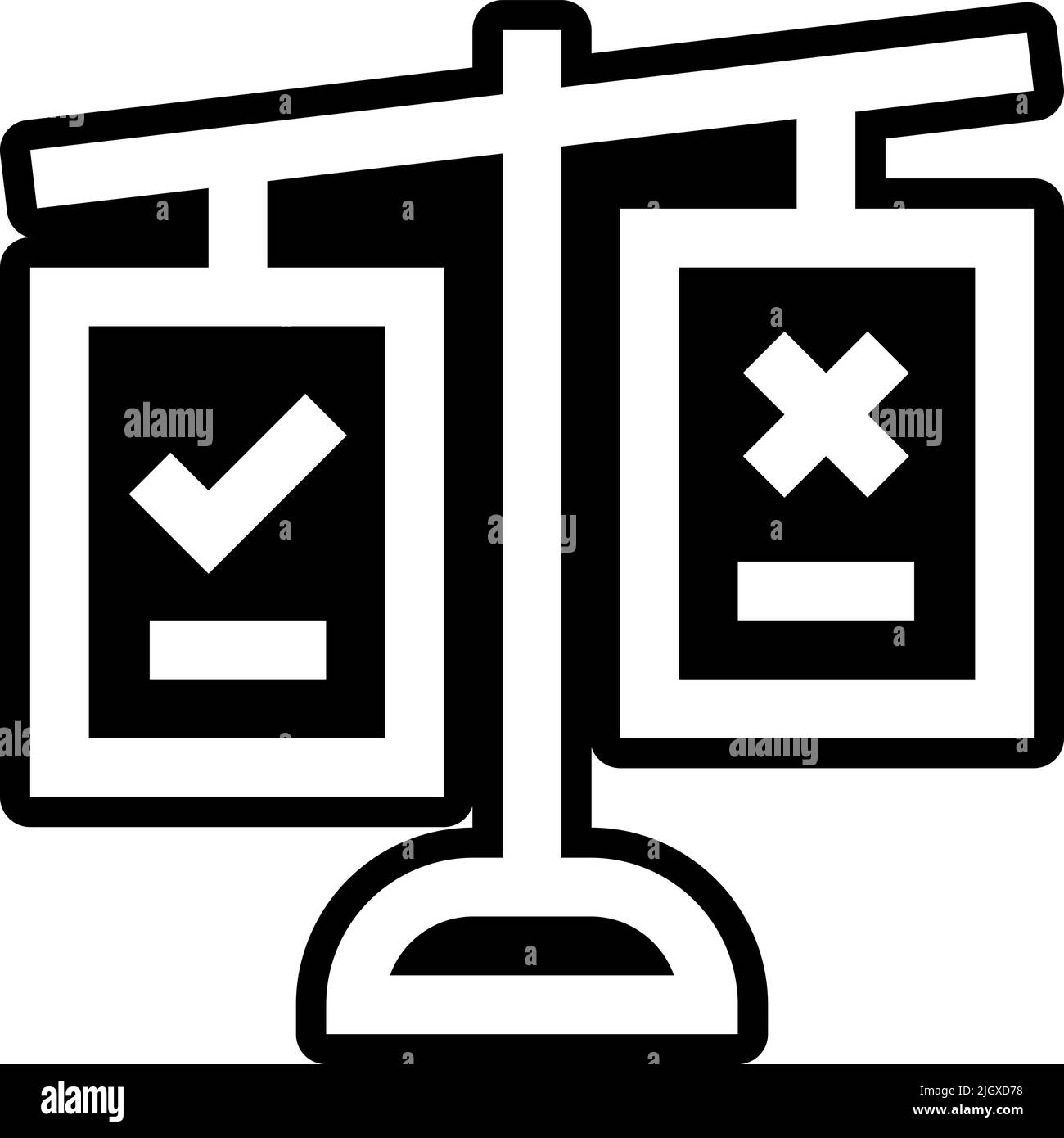 Icône de la justice des fausses nouvelles . Illustration de Vecteur