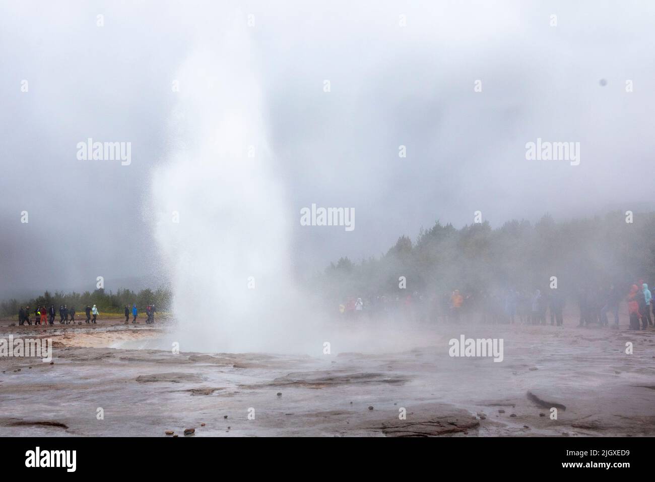 Vue générale d'un geyser à Haukadalur, Islande. Photo prise le 7th juillet 2022. © Belinda Jiao jiao.bilin@gmail.com 07598931257 https://www.belind Banque D'Images