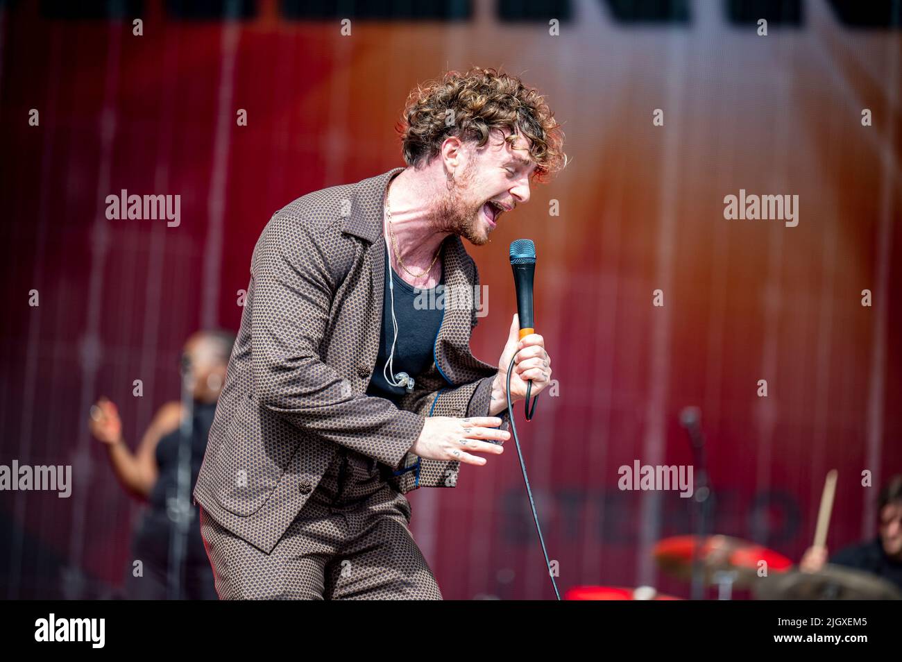 Glasgow, Royaume-Uni. 08th juillet 2022. Tom Grennan se produit sur la scène principale le jour 1 du festival TRNSMT. 2022-07-08 . Crédit : Gary Mather/Alay Live News Banque D'Images