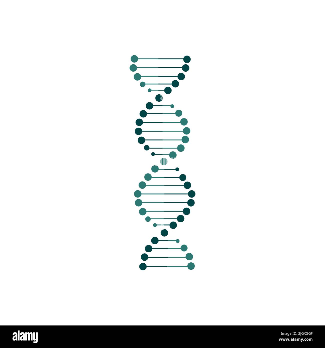 Icône de vecteur d'ADN isolée sur fond blanc Illustration de Vecteur