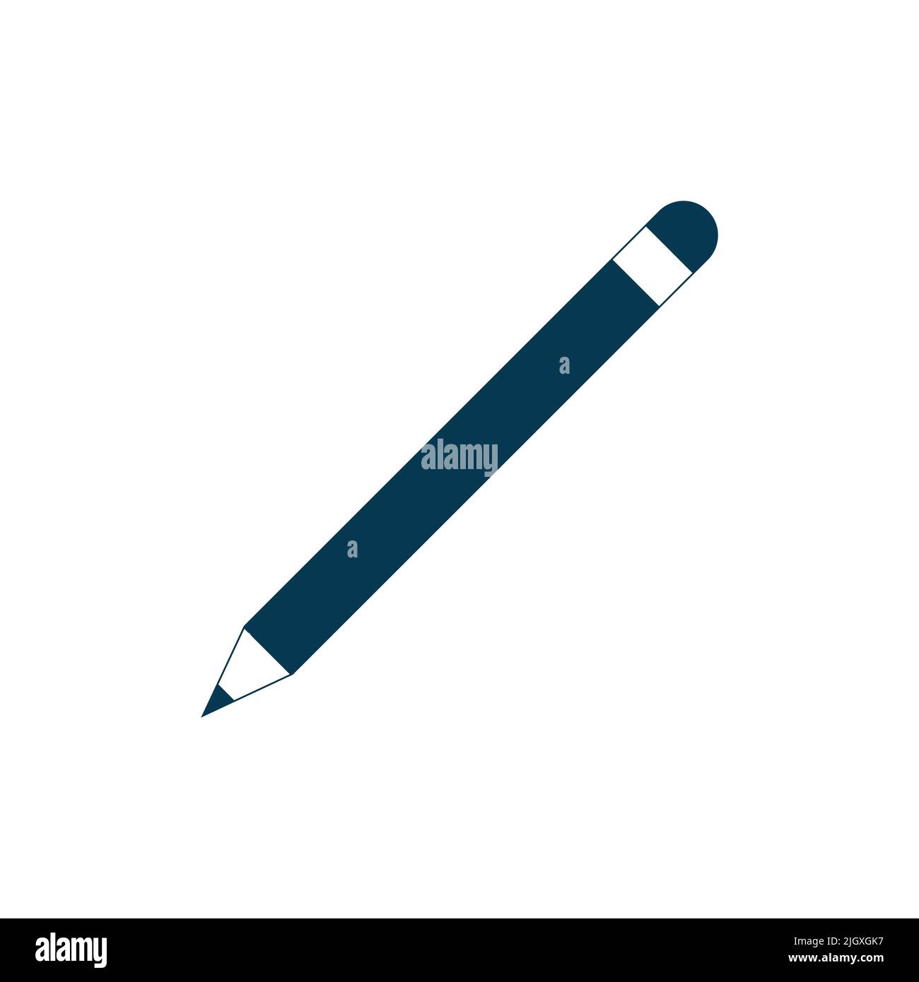 Vecteur d'icône de crayon isolé sur fond blanc Illustration de Vecteur