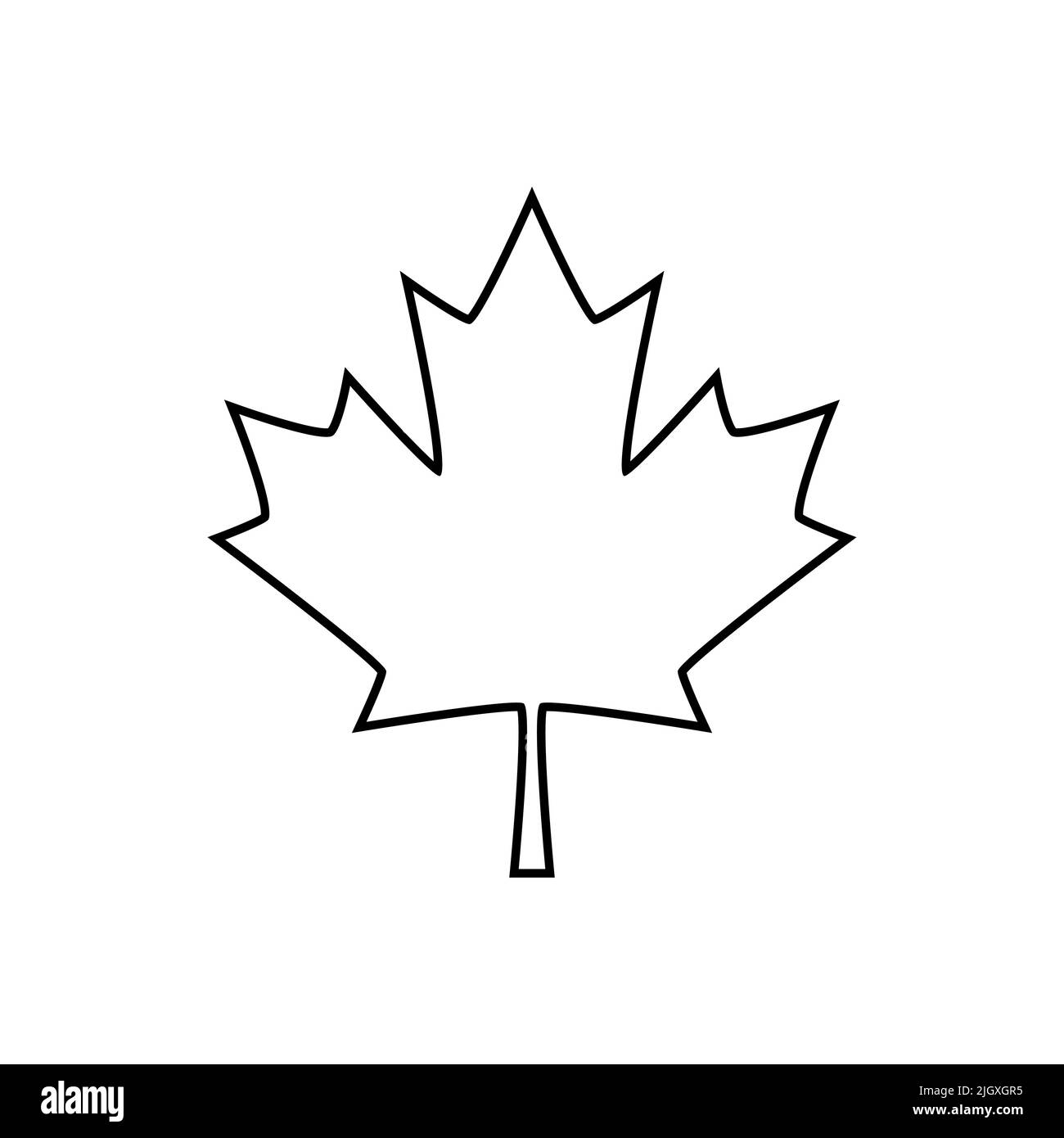 Icône de feuille d'érable isolée sur fond blanc. Illustration vectorielle Illustration de Vecteur