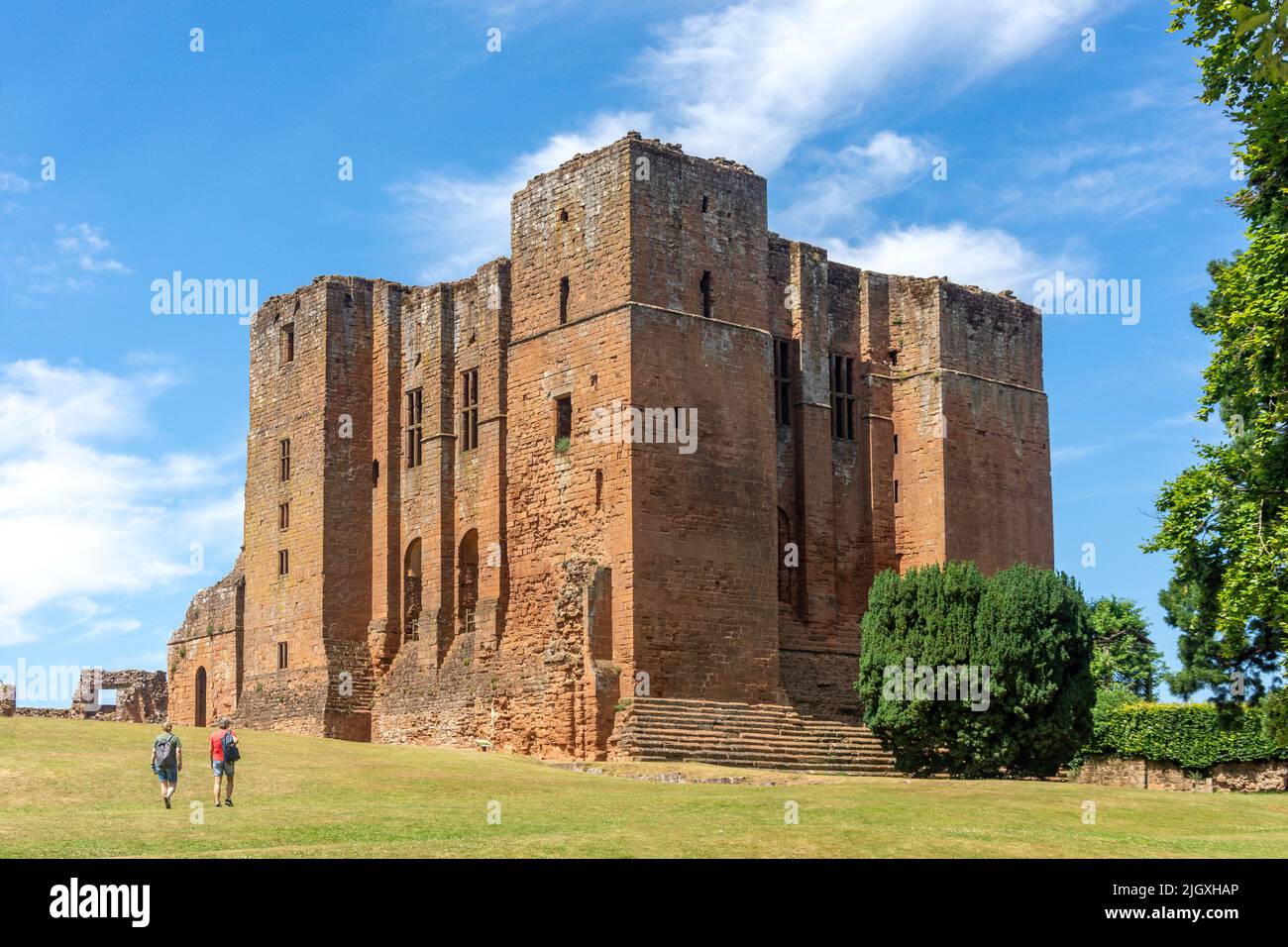 The Outer court, le château de Kenilworth et les jardins élisabéthains, Castle Green, Kenilworth, Warwickshire, Angleterre, Royaume-Uni Banque D'Images
