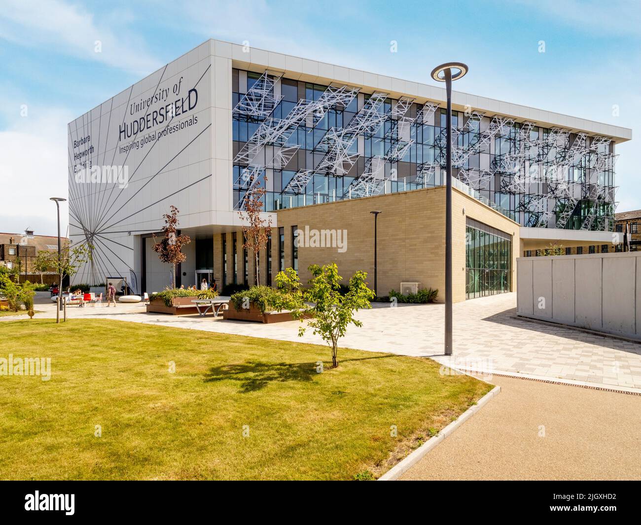 Façade extérieure du bâtiment Barbara Hepworth, nouvelle école d'art, de design et d'architecture. Université Huddersfield. ROYAUME-UNI Banque D'Images