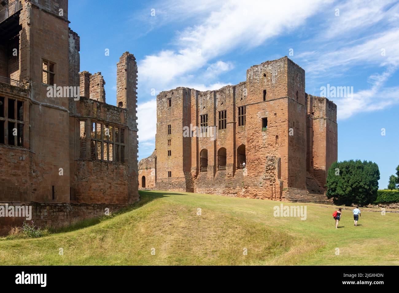 Leicester's Building and Outer court, Kenilworth Castle and Elizabethan Gardens, Castle Green, Kenilworth, Warwickshire, Angleterre, Royaume-Uni Banque D'Images