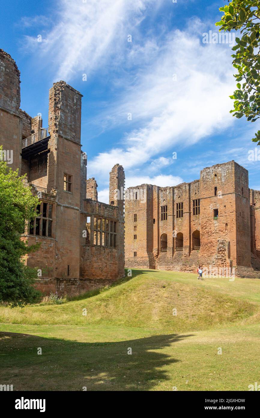 Leicester's Building and Outer court, Kenilworth Castle and Elizabethan Gardens, Castle Green, Kenilworth, Warwickshire, Angleterre, Royaume-Uni Banque D'Images