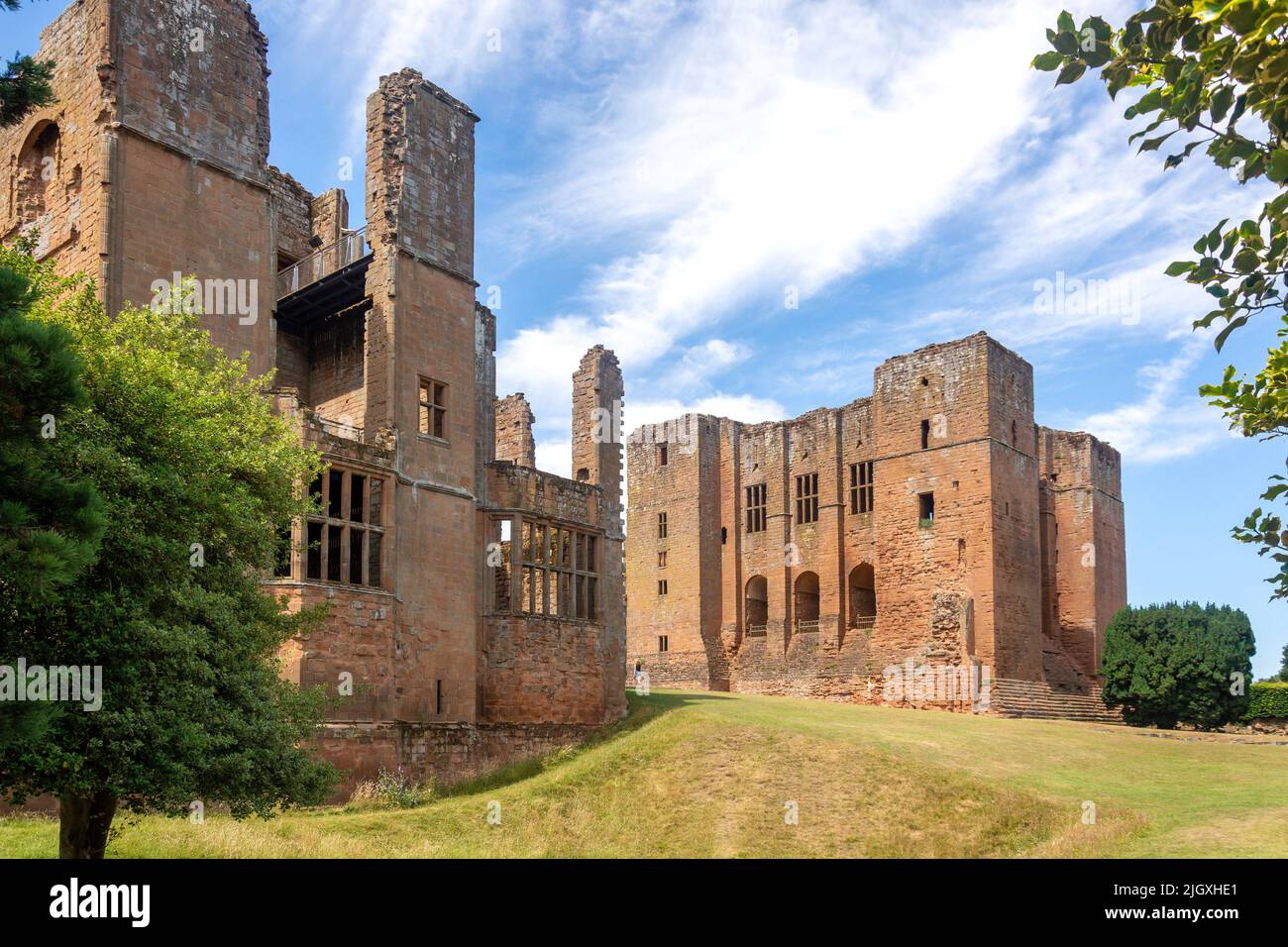 Leicester's Building and Outer court, Kenilworth Castle and Elizabethan Gardens, Castle Green, Kenilworth, Warwickshire, Angleterre, Royaume-Uni Banque D'Images