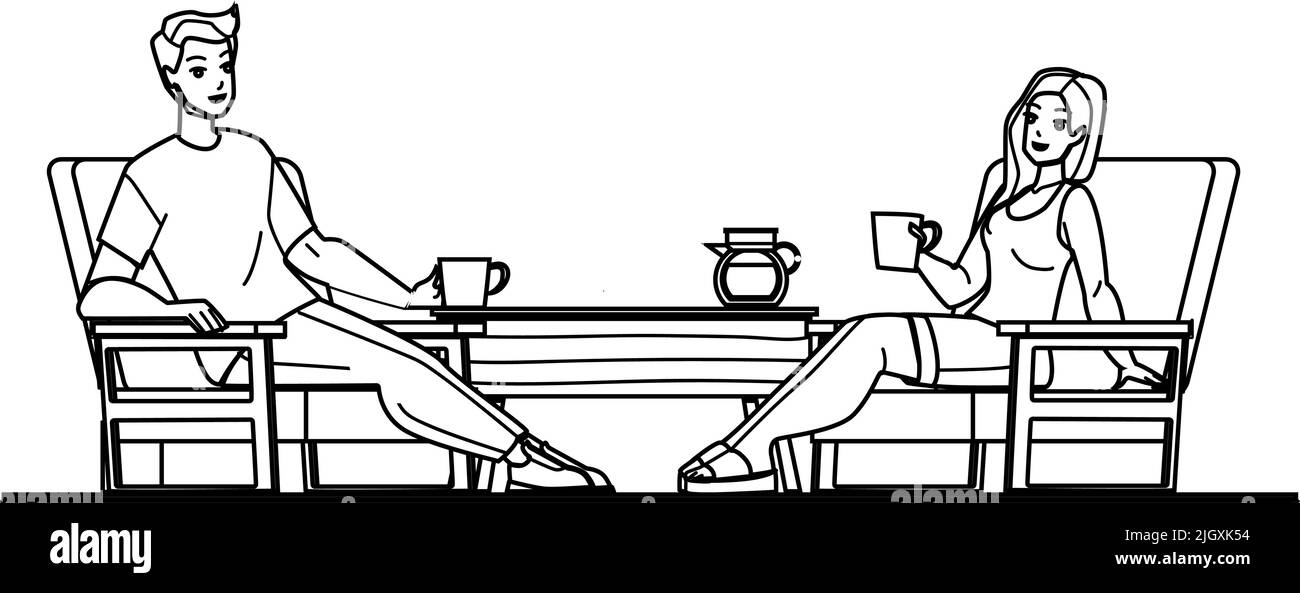 terrasse vecteur maison Illustration de Vecteur