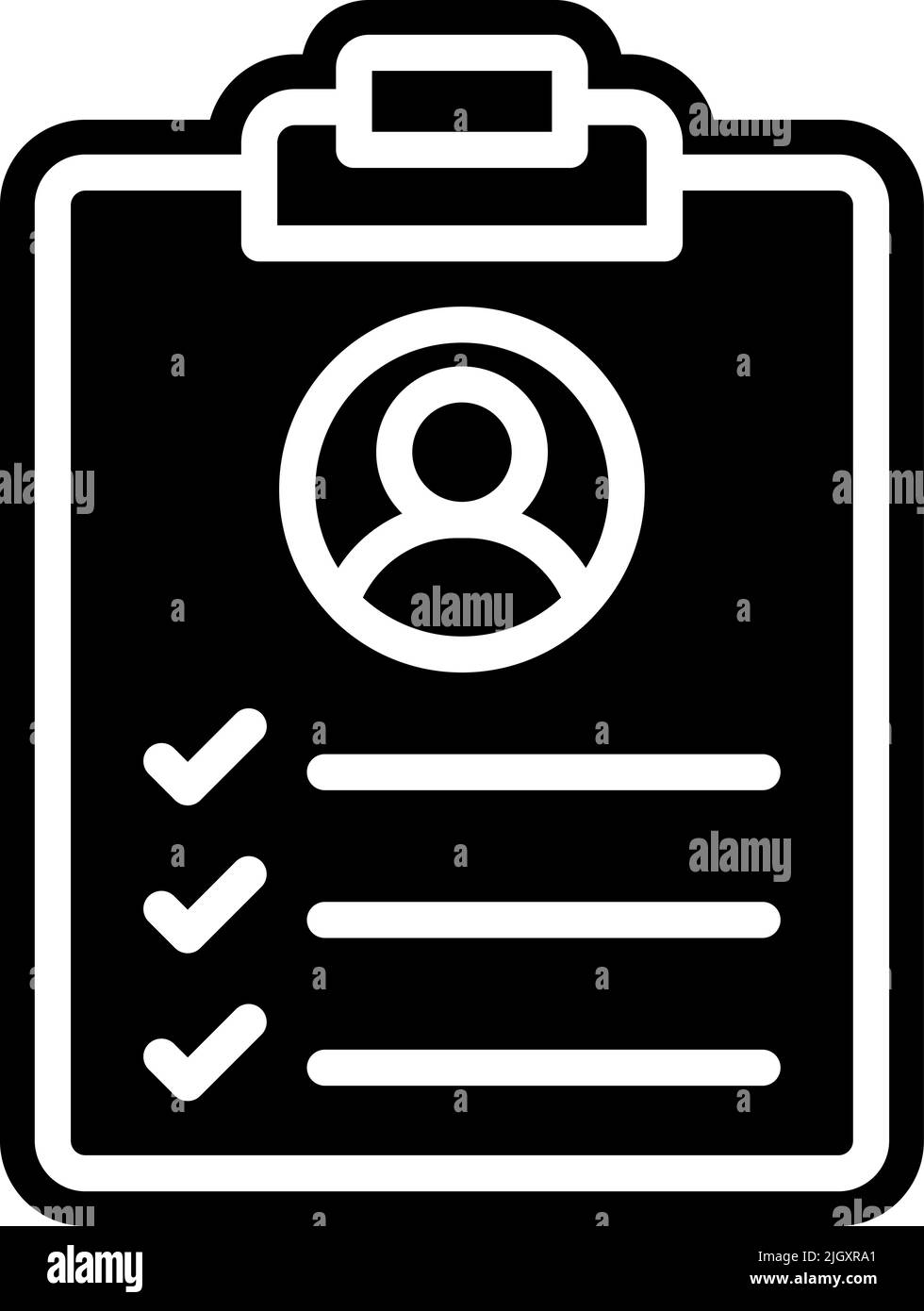 Icône de description de travail des ressources humaines . Illustration de Vecteur