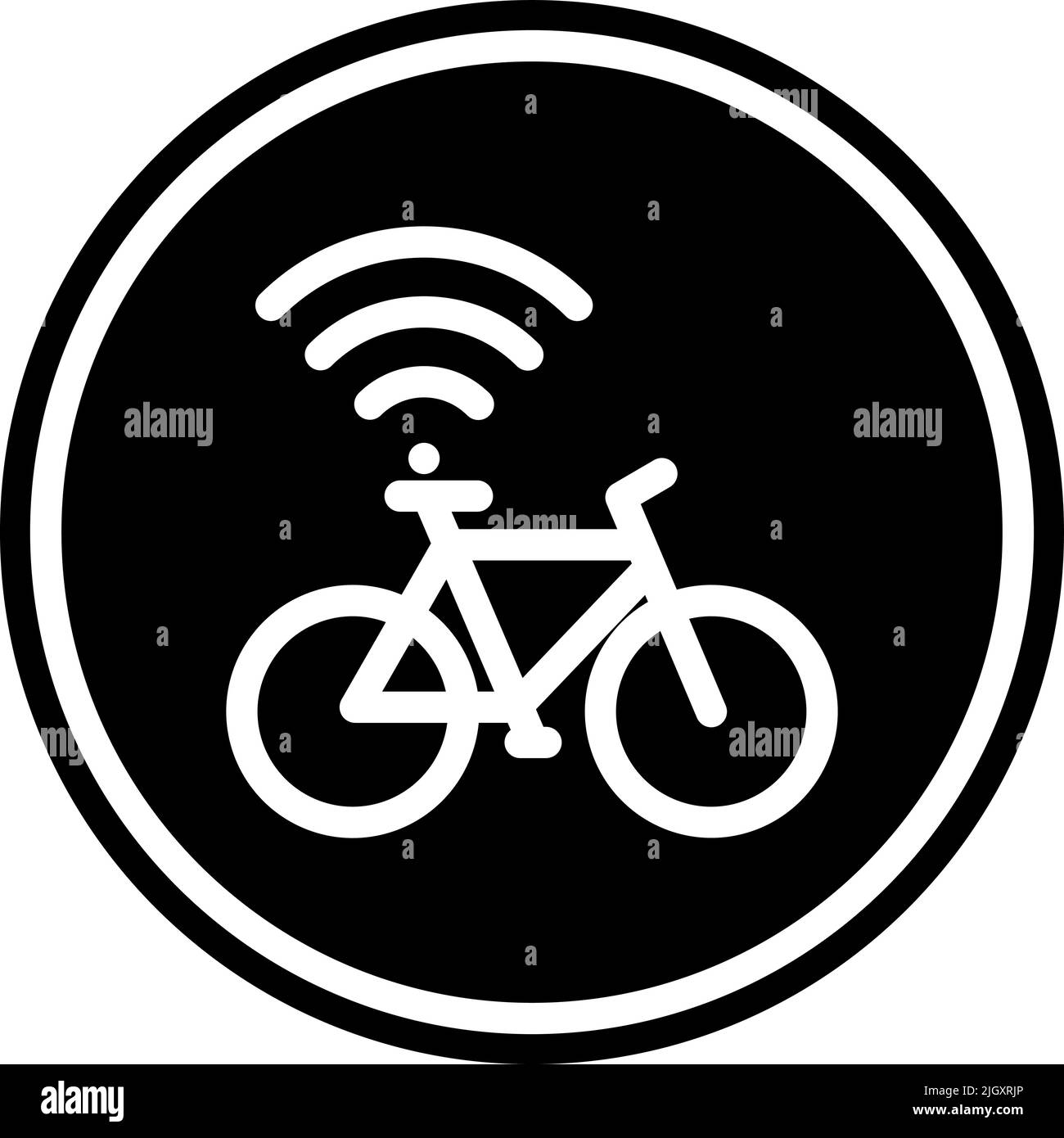Icône de vélo de l'Internet des objets . Illustration de Vecteur