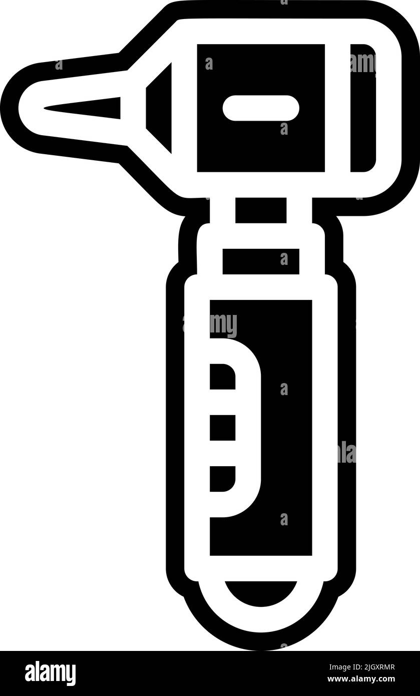 Icône de l'otoscope médical infirmerie . Illustration de Vecteur