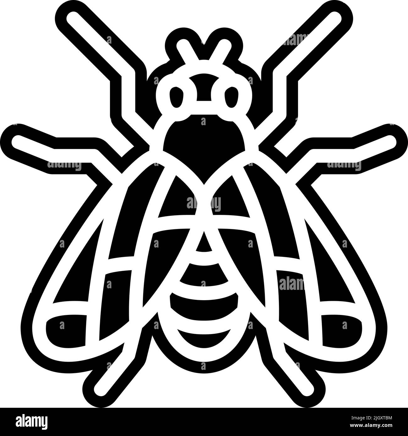 Insectes parasites lutte antiparasitaire icône de mouche . Illustration de Vecteur