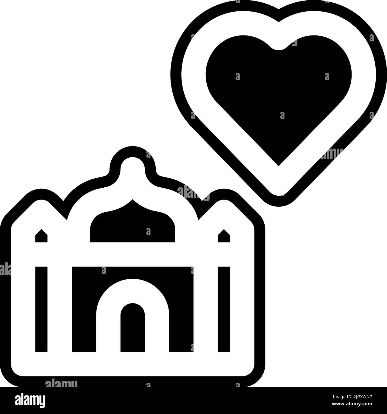Islam ramadhan icône d'amour . Illustration de Vecteur