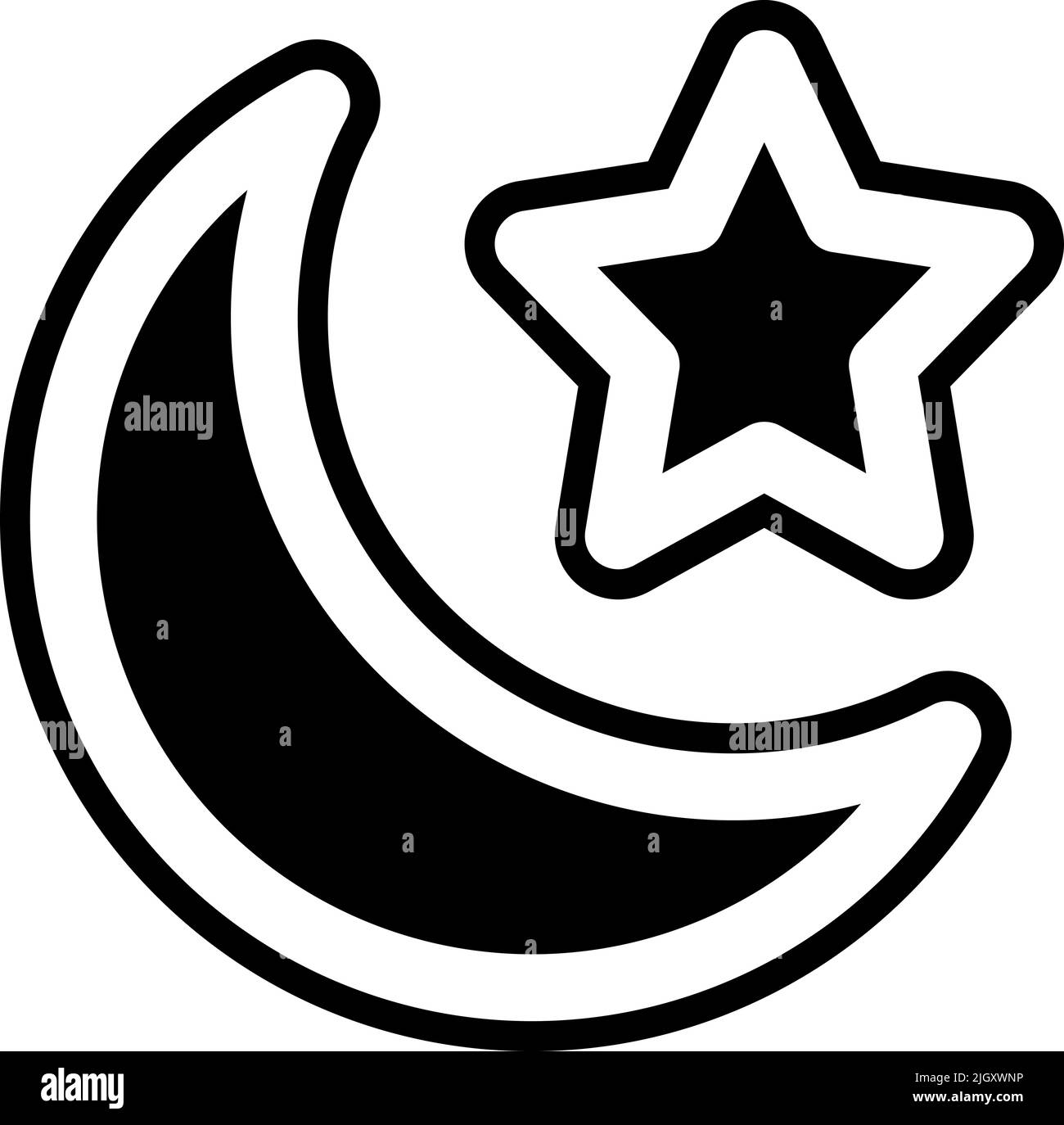 Islam ramadhan icône de lune . Illustration de Vecteur