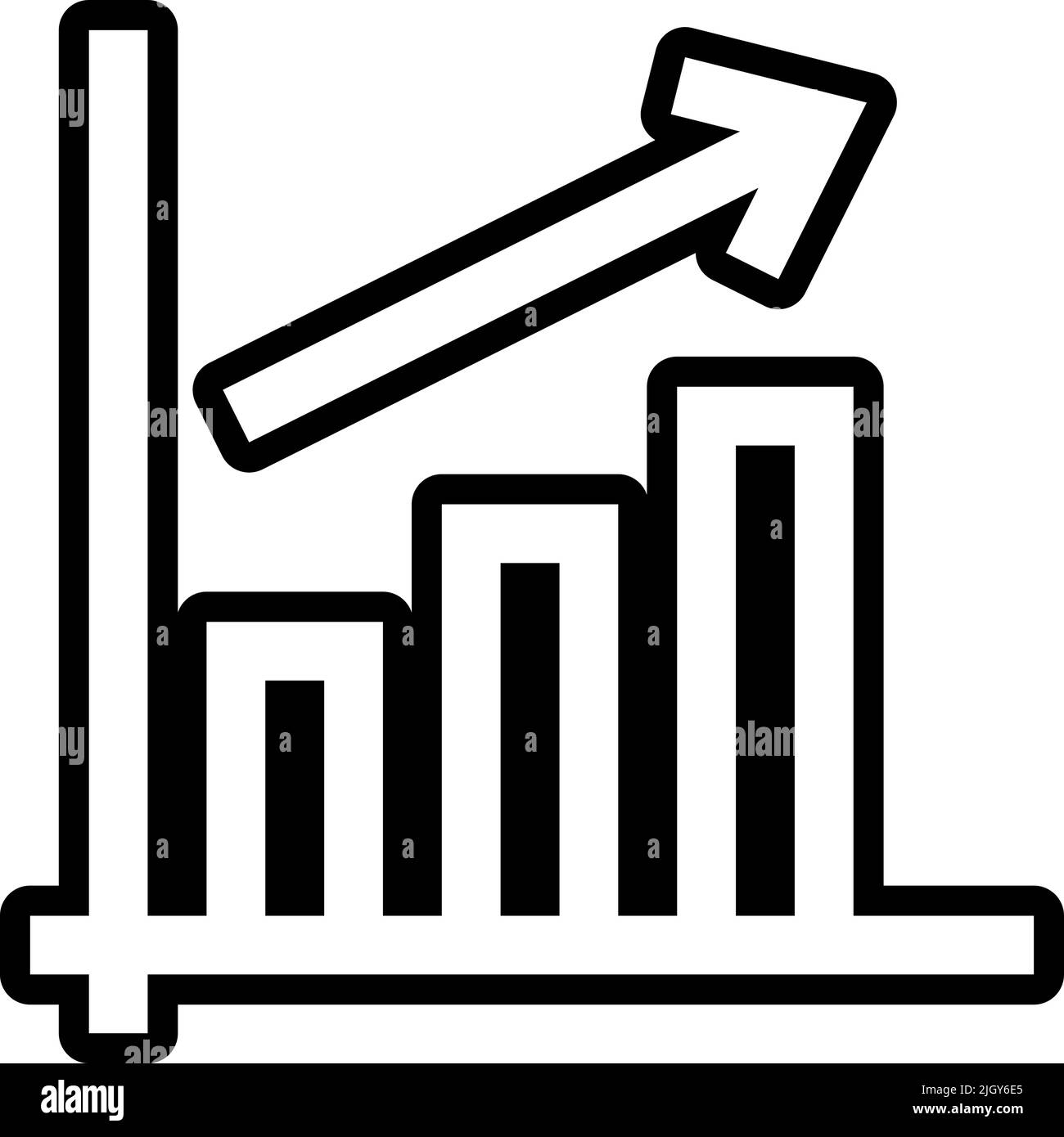 Icône de graphique immobilier . Illustration de Vecteur