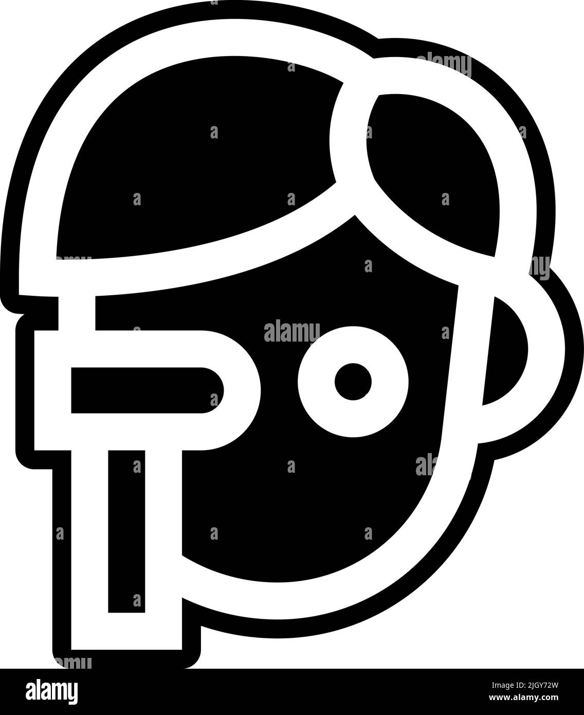 Icône de test oculaire optométriste . Illustration de Vecteur