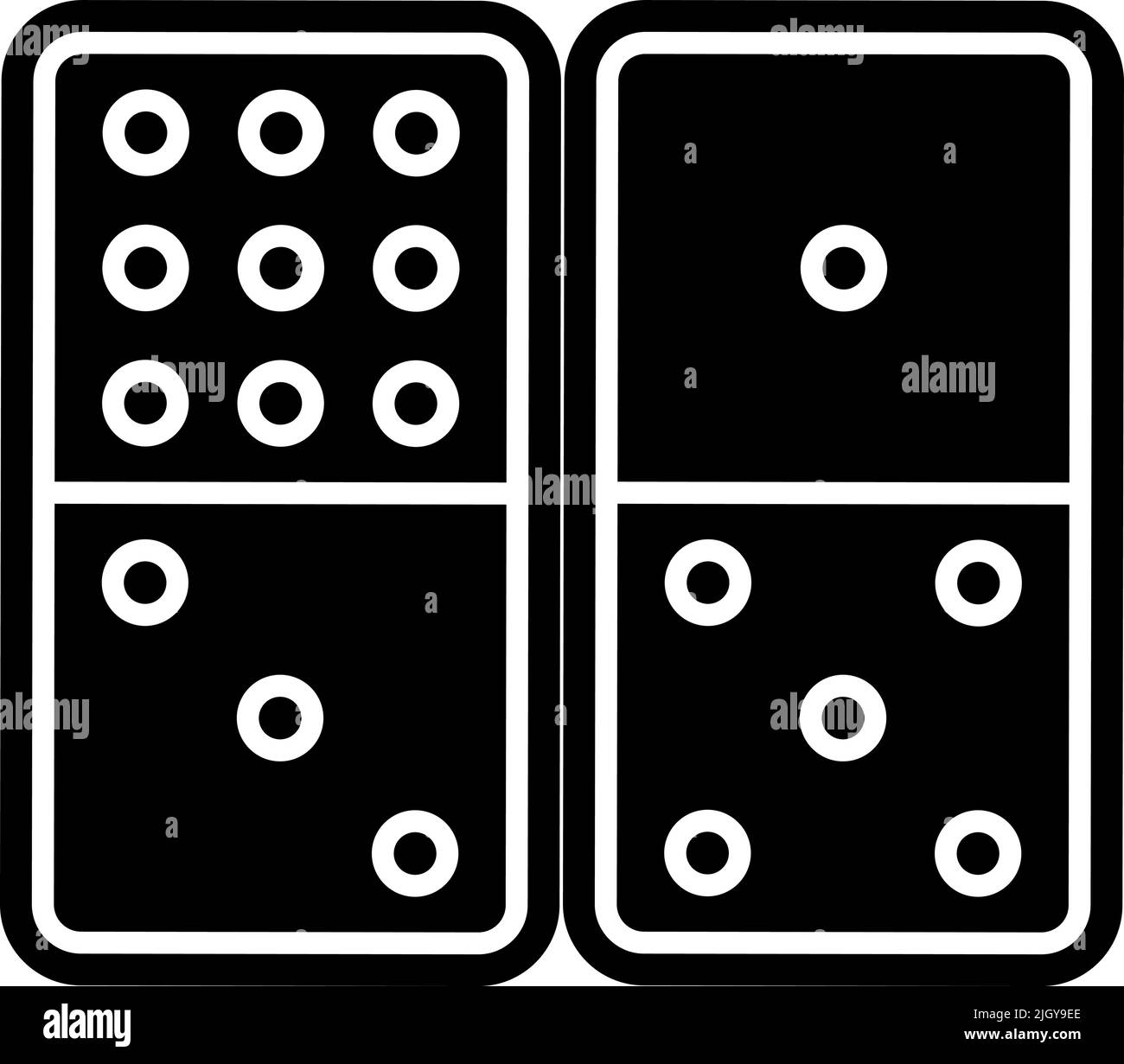 Jeux de table icône domino . Illustration de Vecteur
