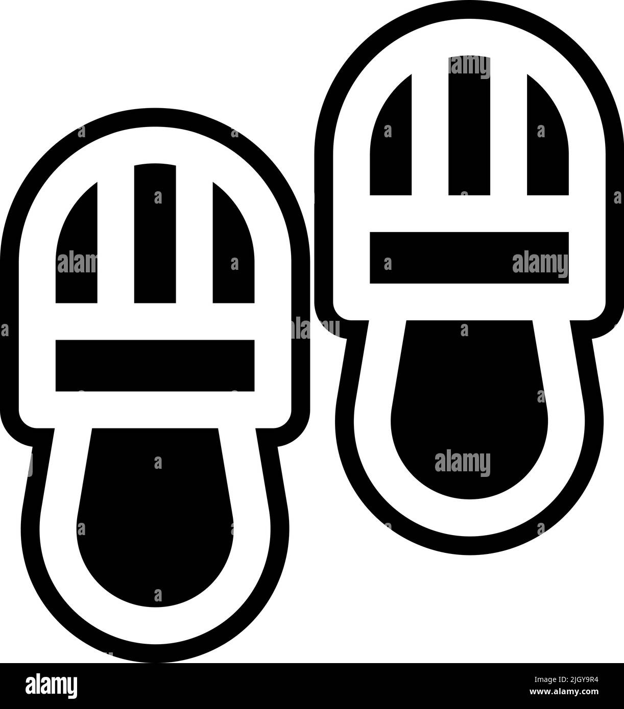 Durée de sommeil icône chaussons . Illustration de Vecteur